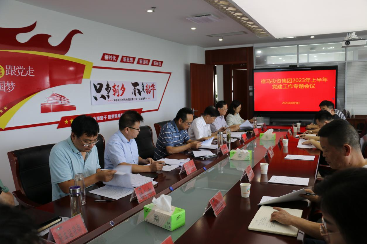 bv伟德国际1946集团召开2023年上半年党建工作专题会议(图1)